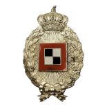 A WWI IMPERIAL GERMAN PILOTS OBSERVERS BADGE Solid construction, having black and white and red