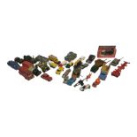 A COLLECTION OF VINTAGE DIECAST VEHICLES To include Spot On Triang Rolls Royce, Dinky fire engine,