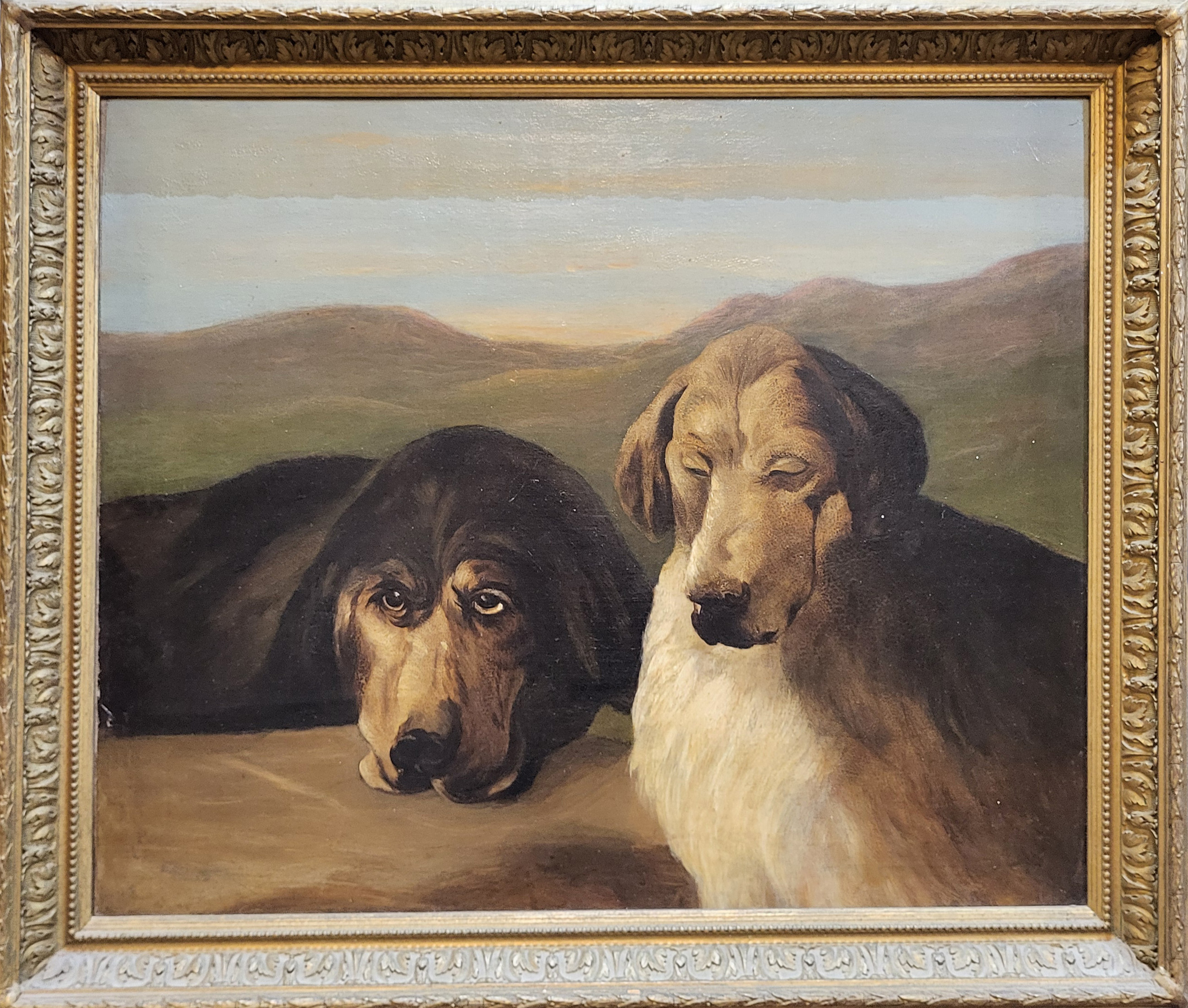 FOLLOWER OF EDWIN LANDSEER, 1802 - 1873, LATE 19TH/EARLY 20TH CENTURY OIL ON CANVAS Study of two - Image 2 of 3