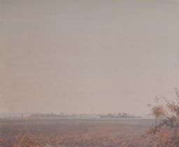 ANTHONY DAY, 1922 - 2023, FEN COUNTRY ARTIST EGG TEMPERA Titled ‘A Quite Autumn In The Fenns, 1988’,