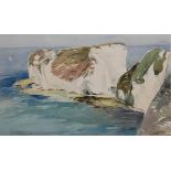 IRINNI (XX), WATERCOLOUR OF THE NEEDLES, ISLE OF WIGHT, 1999 Signed lower left. (74cm x 54cm frame/