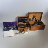 MEDICAL INTEREST INSTRUMENTS, A MAHOGANY BOXED STEREOMETER FOR CONCLUDING A VISUAL EXAMINATION