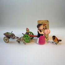 A COLLECTION OF MECHANICAL CLOCKWORK TOYS, CIRCA 1920 Possibly German painted tinplate, clockwork