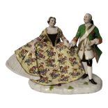 MEISSEN, A 19TH CENTURY PORCELAIN FIGURAL GROUP, THE POLISH KISS ON THE HAND, AFTER JOHANN JOACHIM