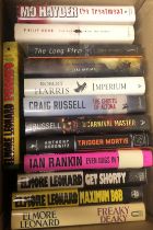 A COLLECTION OF THIRTEEN SIGNED FIRST EDITIONS To include Elmore Leonard, Jake Arnott.