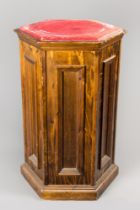 A LATE 19TH/EARLY 20TH CENTURY FACETED PLINTH. (h 95cm)