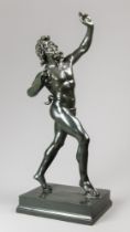 A LARGE 20TH CENTURY BRONZE DANCING FAUN OF POMPEII. (h 85cm) Grand Tour interest.