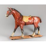 A LARGE LATE 19TH/EARLY 20TH CENTURY FRENCH PAPIER MACHE HORSE. A larger than the normal example