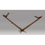 A RARE EARLY 20TH CENTURY 'FLEXY WHIRL' SEESAW, USA, C1930. Fold away garden seesaw on swivel stand.