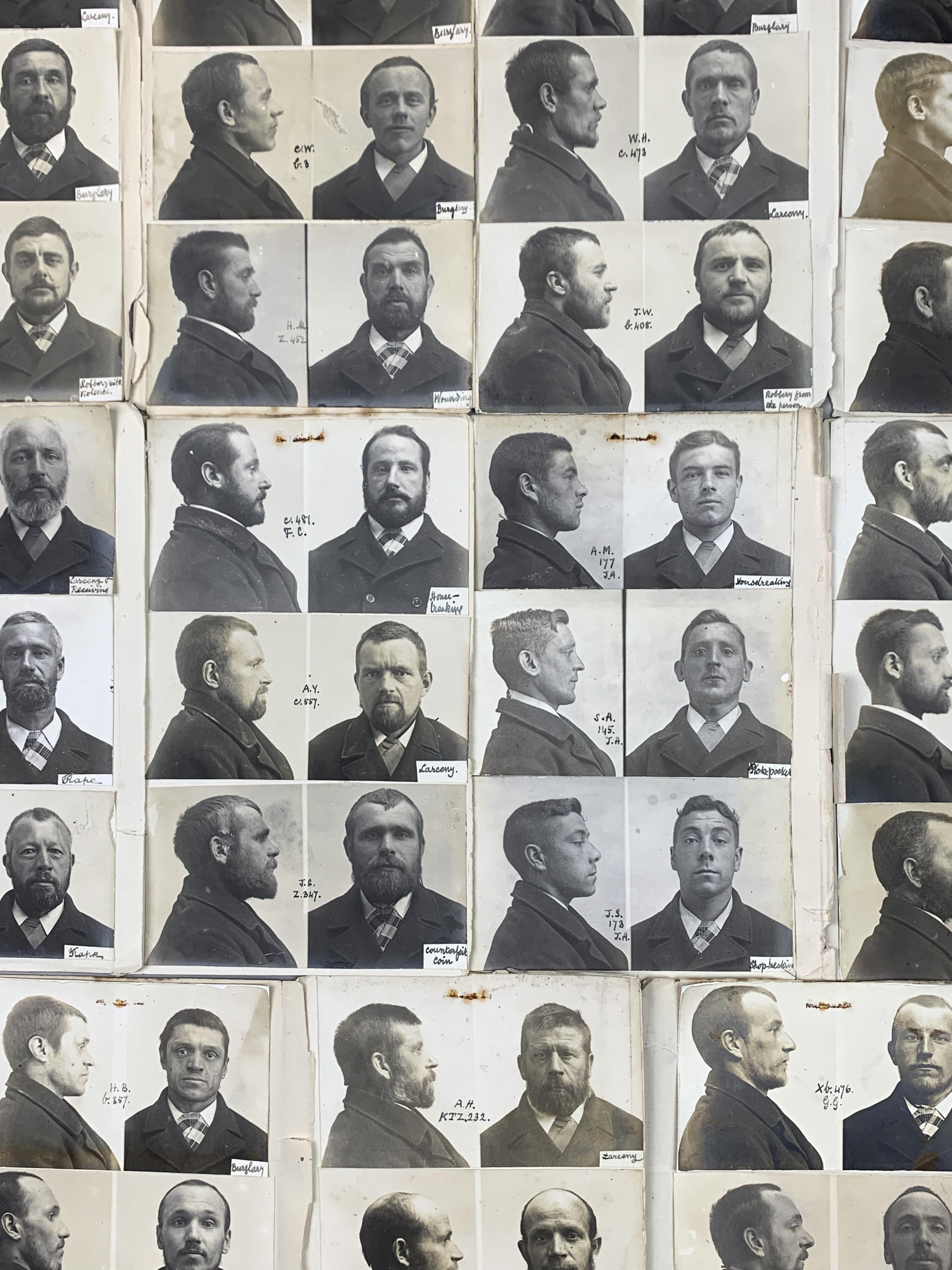 A RARE LATE 19TH CENTURY GROUP OF SIXTY-SIX MUGSHOT PHOTOGRAPHS. The very scarce group of sixty - Image 2 of 5