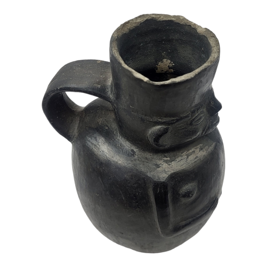 A SOUTH AMERICAN POTTERY EROTIC FIGURAL JUG Single handle with face mask and pot belly. (approx - Image 7 of 8