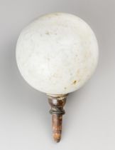 A LARGE 19TH CENTURY MARBLE NEWEL POST FINIAL. Overall 31cm.
