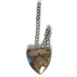 A WWII GERMAN SA/SS KORNET STANDARD BEARER GORGET Heart form with raised edges, bearing ‘RZM’