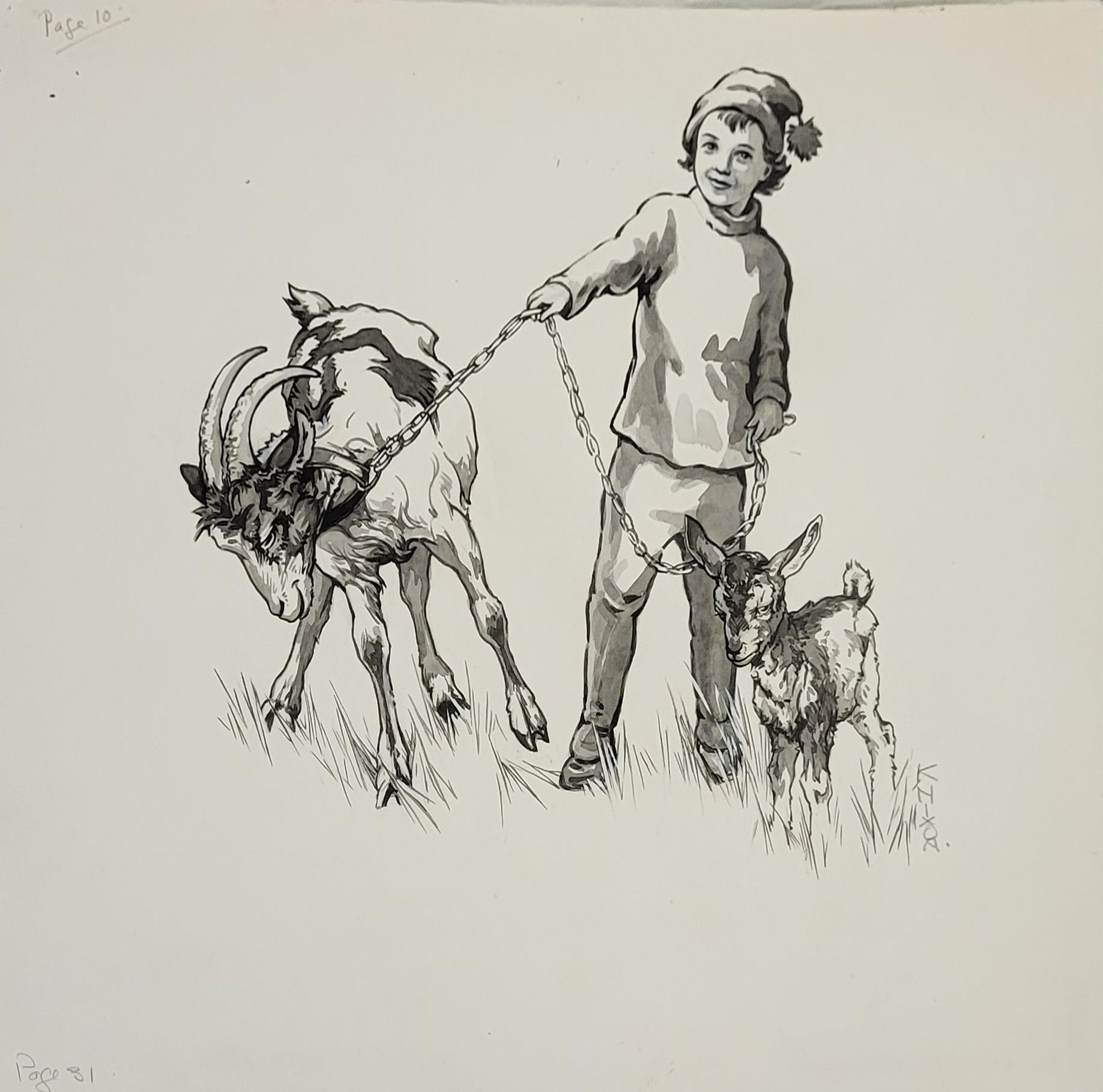 KAY NIXON, BRITISH, 1895 - 1988, WASHED MONOCHROME A collection of eight studies of farm animals and - Image 7 of 19