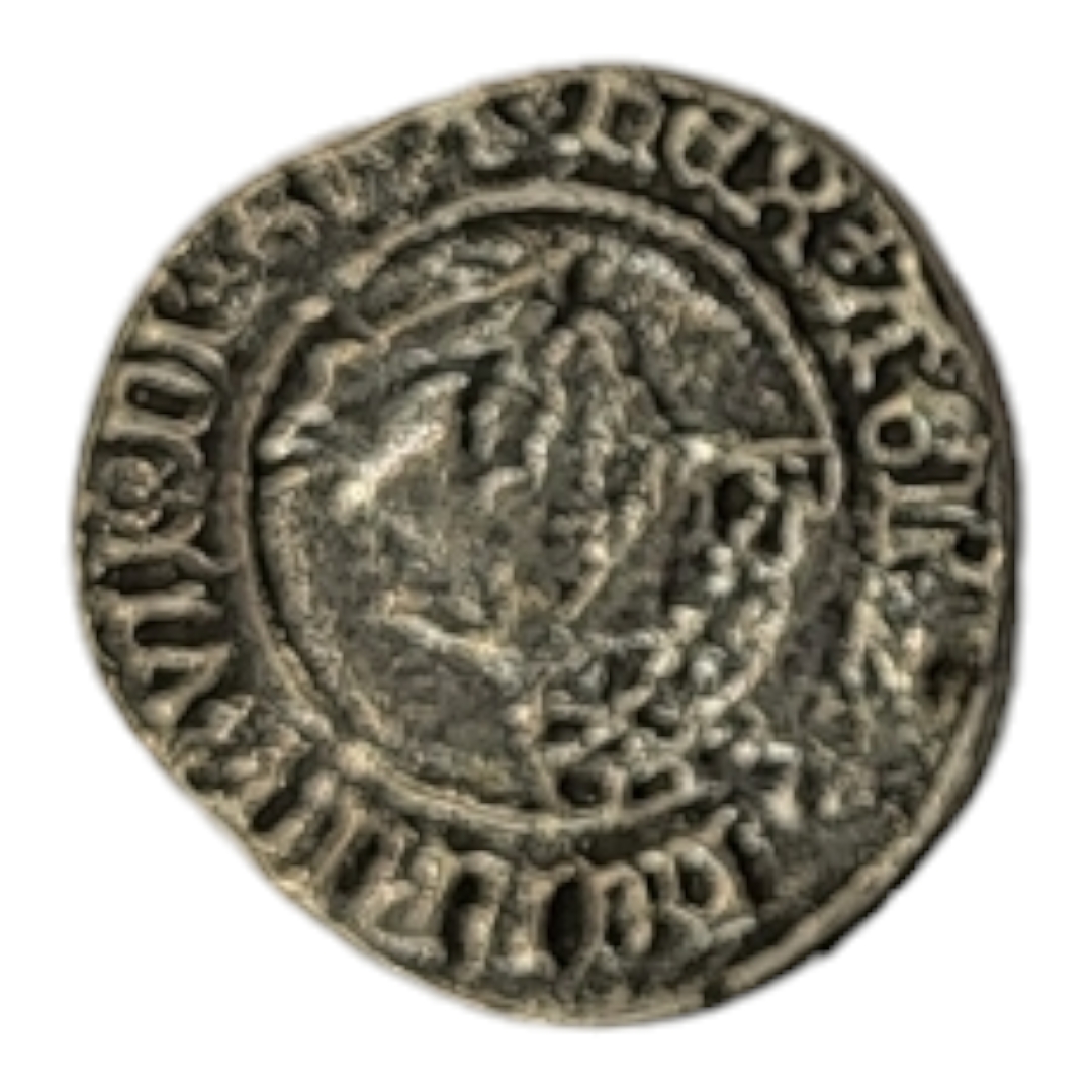 A KING HENRY VII, 1457 - 1509, A REPLICA SILVER HALF GROAT HAMMERED COIN Bearing portrait bust - Image 2 of 3