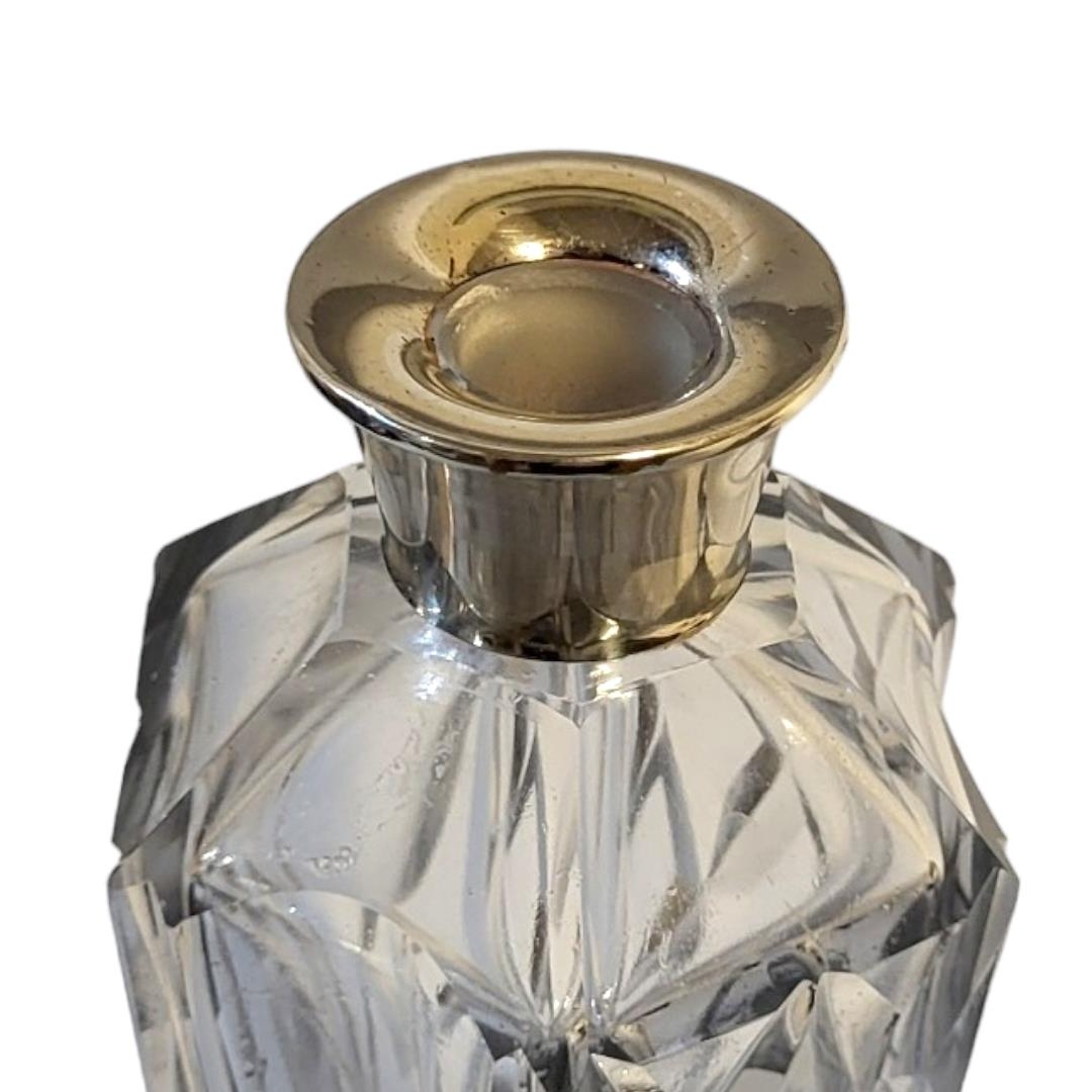 A SPANISH ART DECO PERIOD LEAD CUT CRYSTAL STERLING SILVER MOUNTED DECANTER AND STOPPER, CIRCA - Image 3 of 3