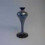 A 20TH CENTURY ART GLASS VASE Globular form with iridescent decoration, engraved mark to base. (