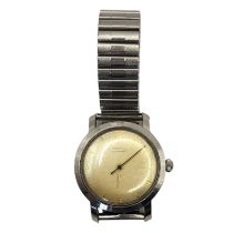 ETERNA, A VINTAGE STAINLESS STEEL AUTOMATIC GENT’S WRISTWATCH Gold tone dial with gilt number