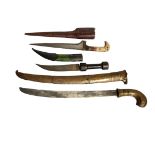 A COLLECTION OF 19TH CENTURY AND LATER CEREMONIAL DAGGERS To include an ottoman Kurdish Khanja