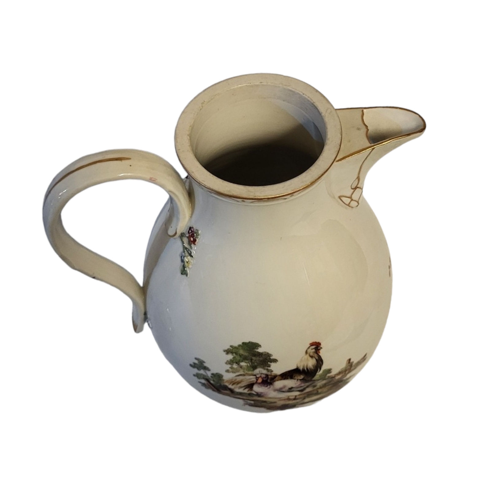 AN 19TH CENTURY DUTCH F. 1776 FACTORY, AN 18TH CENTURY MEISSEN STYLE HARD PASTE PORCELAIN COFFEE POT - Image 4 of 7