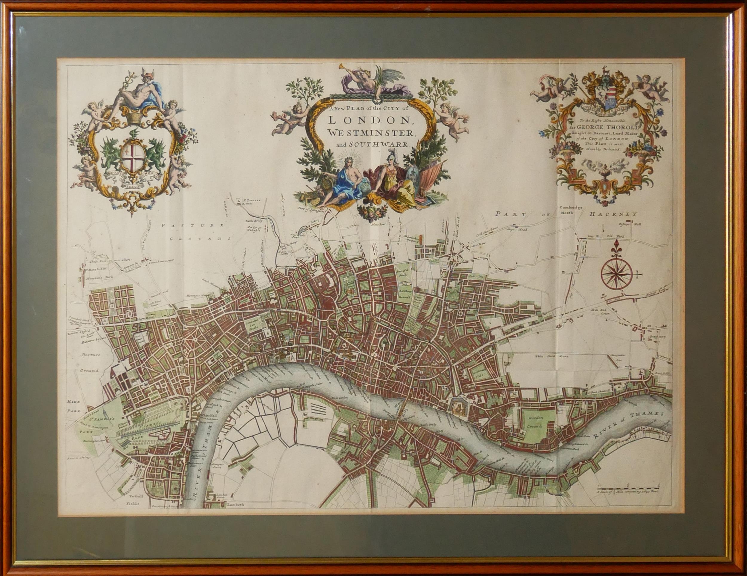 JOHN STRYPE, ENGLISH, 1643 - 1737, ENGRAVING A New Plan of the City of London, Westminster and - Image 3 of 7