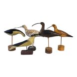 A COLLECTION OF FINE LATE 20TH CENTURY DECORATIVE CARVED WOOD MODELS OF COUNTRY LAKE BIRDS