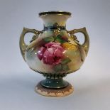 ROYAL WORCESTER, BONE CHINA ART NOUVEAU VASE MODELLED BY JAMES HADLEY AND ATTRIBUTED TO WALTER