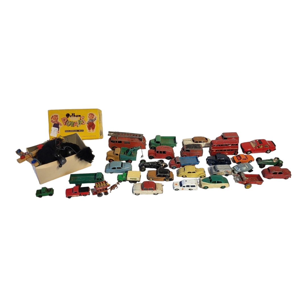 A MIXED COLLECTION OF OVER 30 EARLY DIECAST VEHICLES/TOYS Consisting of doubledecker bus, Dinky Toys