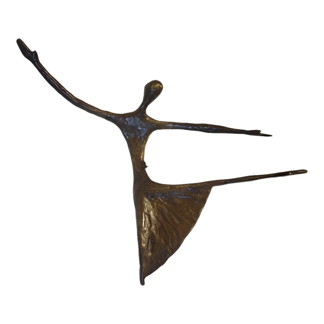 A 20TH CENTURY BRONZE SCULPTURE OF A BALLET DANCER Contemporary form with elongated li ba. (approx - Image 2 of 3