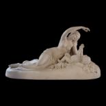 AN EARLY VICTORIAN COPELAND PARIAN PORCELAIN GROUP OF MOTHER IN LOVE, CIRCA 1851 Realistically