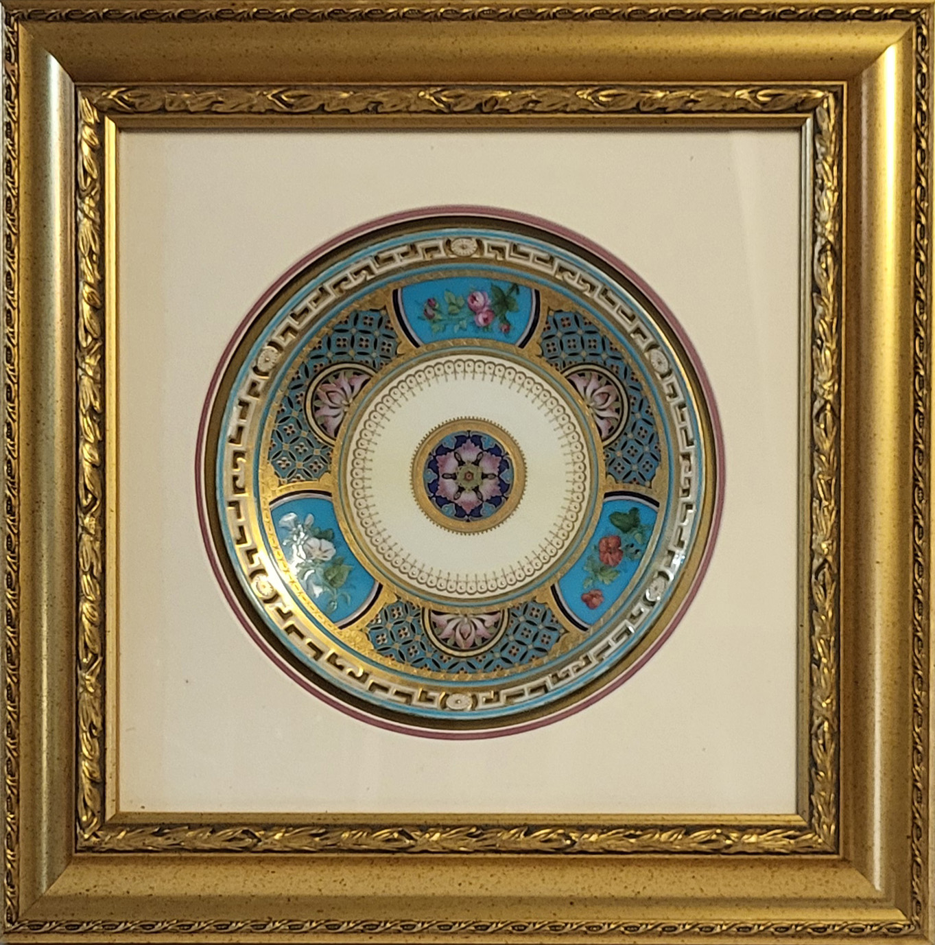 A 19TH CENTURY MINTON PORCELAIN AESTHETIC MOVEMENT CABINET PLATE Designed by Dr. Christopher