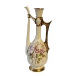 ROYAL WORCESTER, AN AESTHETIC MOVEMENT BONE CHINA IZNIK-PERSIAN SHAPED EWER/ROSE WATER SPRINKLER,