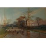 HENRY CHARLES FOX, R.B.A., ENGLISH, 1860 - 1925, WATERCOLOUR Titled, ‘Near Guildford, Surrey’,