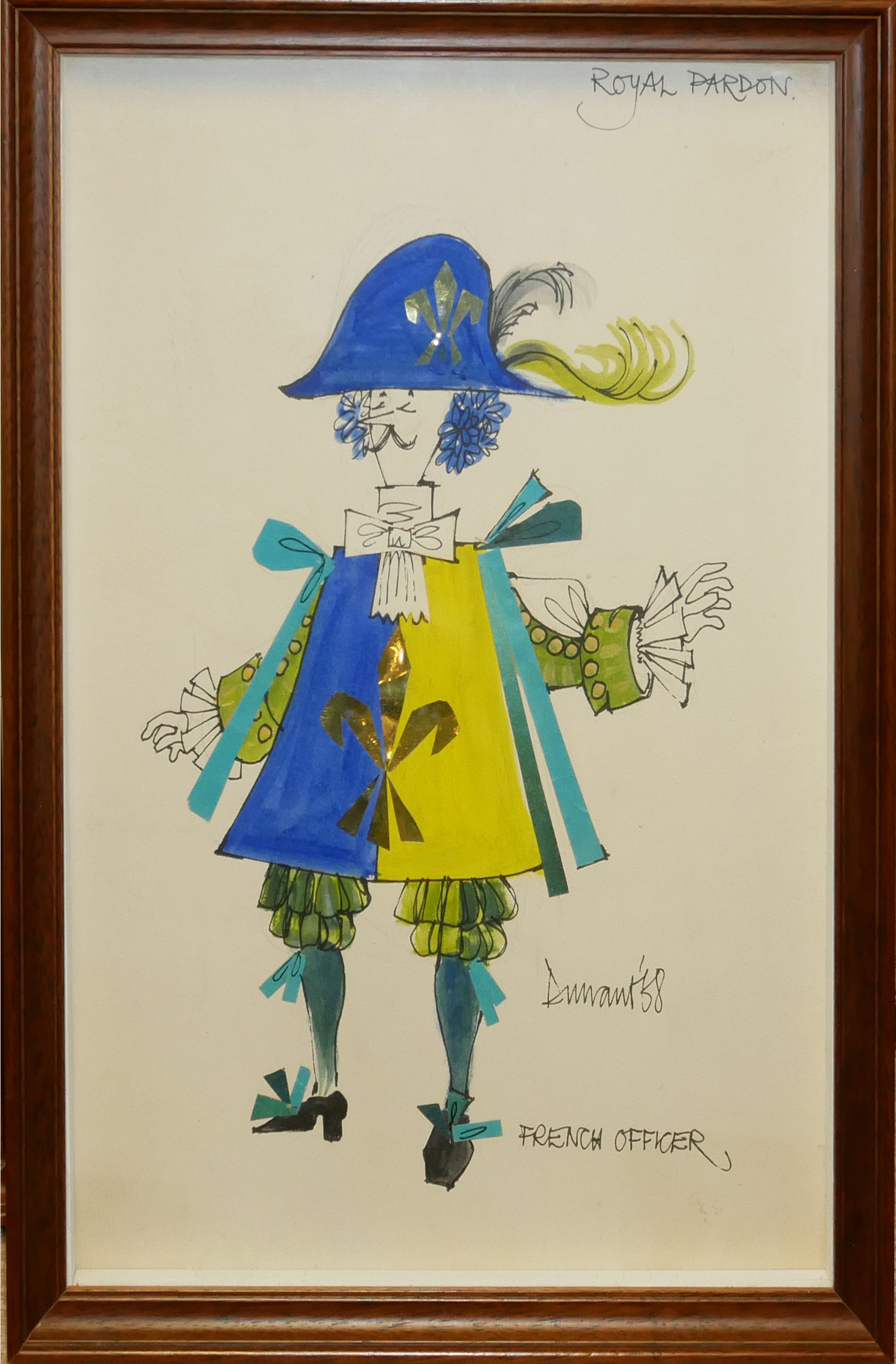 UNKNOWN ARTIST (XX), MIXED MEDIA, TWO HAND DRAWN CARICATURES OF LORD CHAMBERLAIN AND A FRENCH - Image 2 of 9