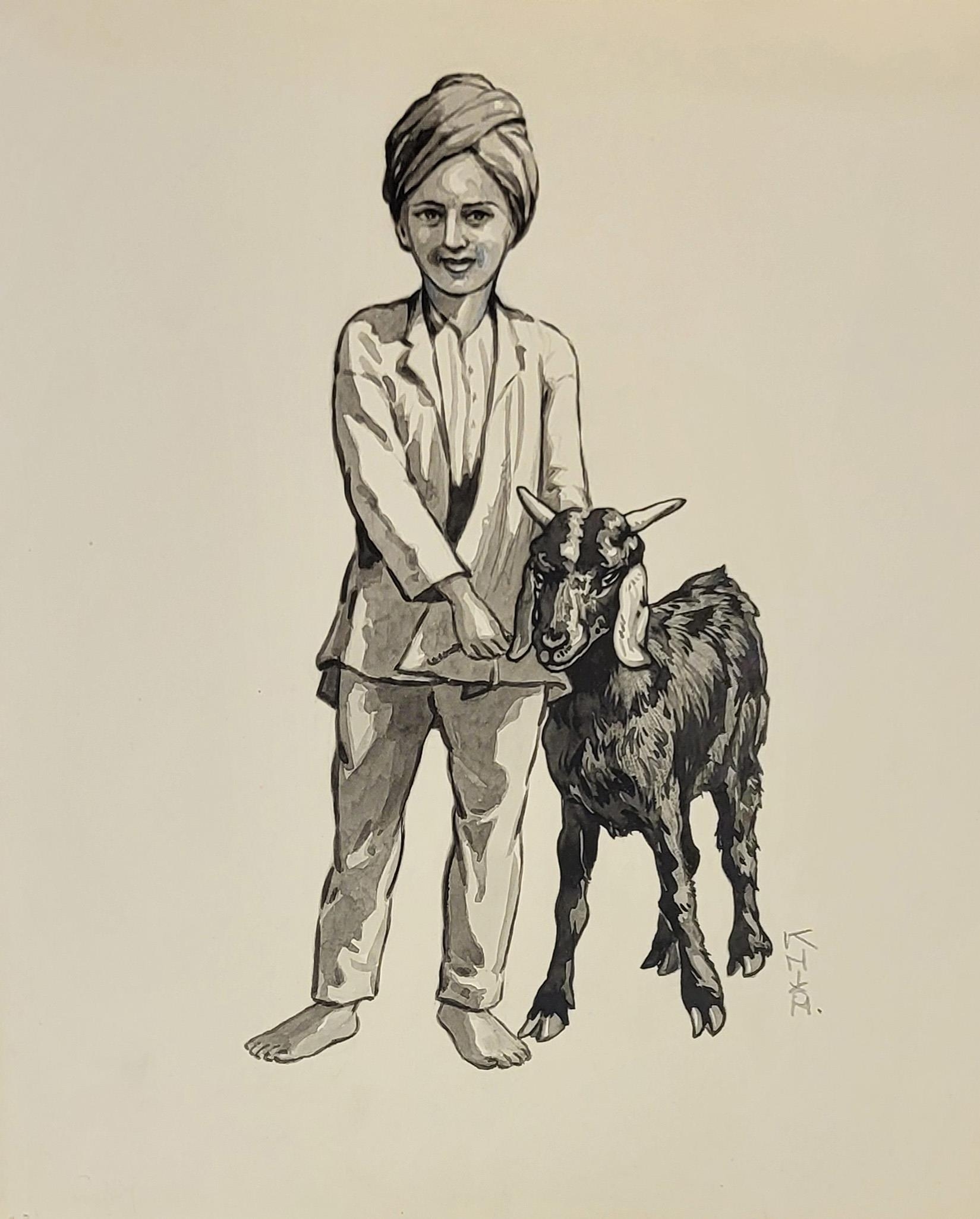 KAY NIXON, BRITISH, 1895 - 1988, WASHED MONOCHROME A collection of eight studies of farm animals and - Image 13 of 19