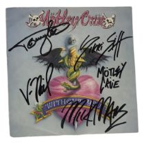 MÖTLEY CRÜE, SIGNED RECORD - WITHOUT YOU Signed by Vince Neil, Nikki Sixx, Mick Mars and Tommy Lee