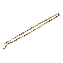 A 22CT GOLD LADIES' NECKLACE With row of trace link chain, marked .916. (length 46cm, weight 10g)