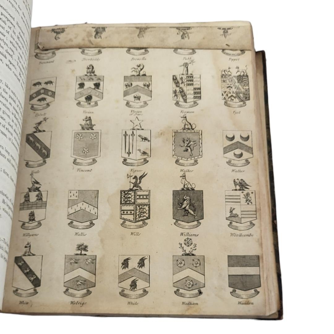 ENCYCLOPEDIA HERALDICA, TWO EARLY 19TH CENTURY LEATHER BOUND BOOKS Titled 'Dictionary of Heraldry by - Image 6 of 9