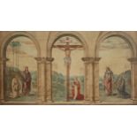 THE MEDICI PRINTS, 1915, NO. ITALIAN 92, Titled, ‘The Crucifixion, after the fresco by Perugino in