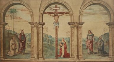 THE MEDICI PRINTS, 1915, NO. ITALIAN 92, Titled, ‘The Crucifixion, after the fresco by Perugino in