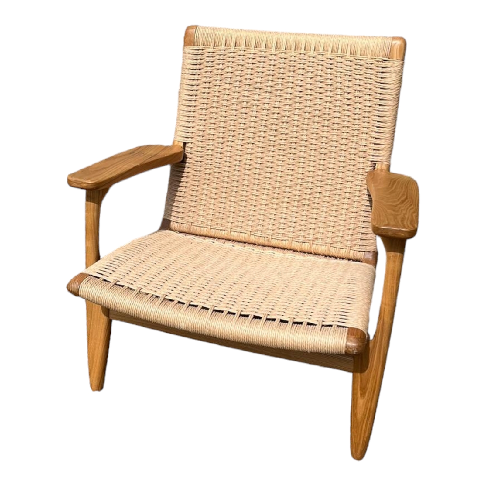 GETAMA, HANS J. WAGNER, DANISH, AN OAK OPEN EASY ARMCHAIR With caned seat and back. (70cm x 70cm x - Image 2 of 3