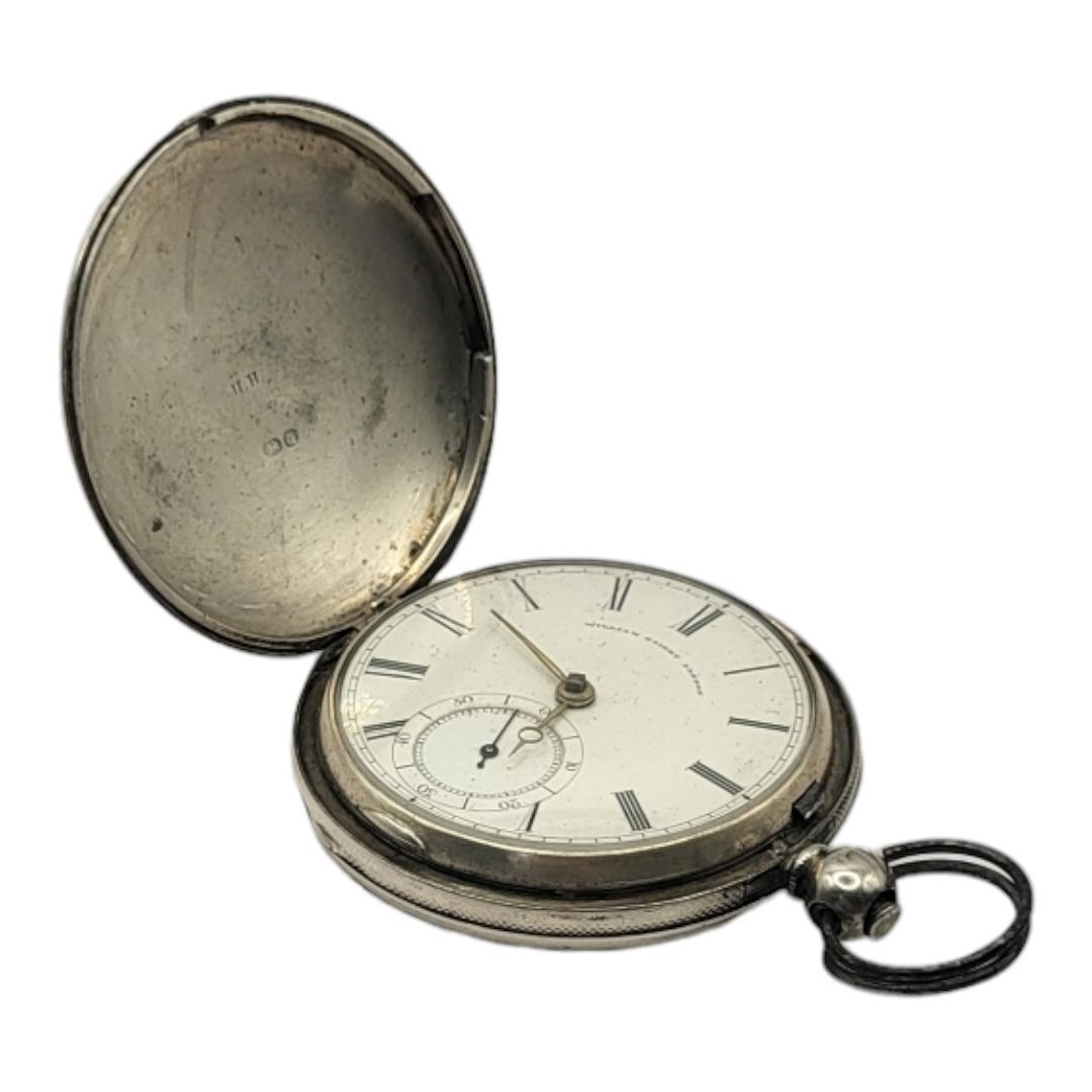 W. KNIGHT OF LONDON, A VICTORIAN FULL HUNTER POCKET WATCH Circular white dial with subsidiary - Image 2 of 3