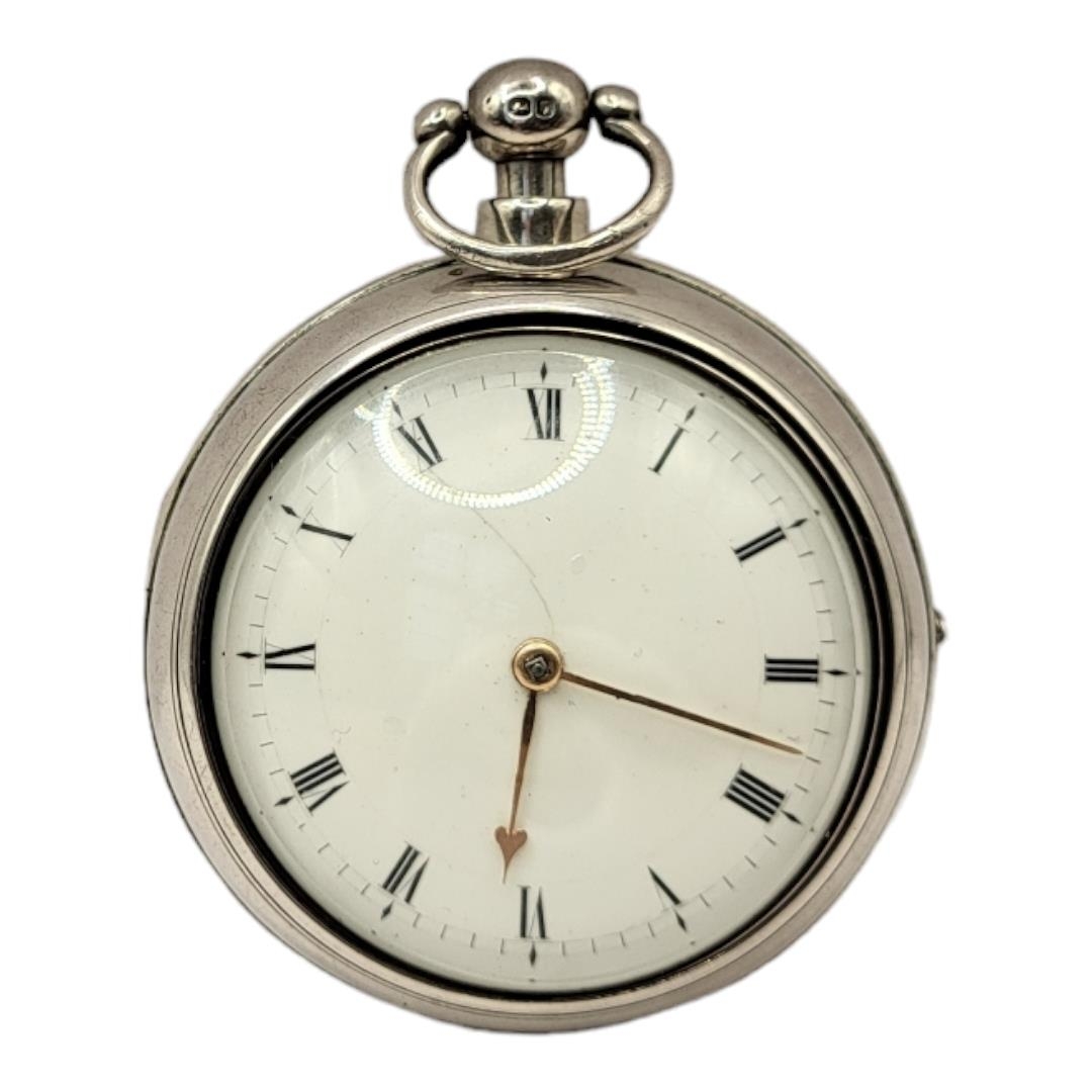 THOMAS MUDGE, 1715 - 1794, A SILVER GENT’S POCKET WATCH In later case, fusee movement - Image 4 of 10