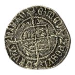 A KING HENRY VII, 1457 - 1509, A REPLICA SILVER HALF GROAT HAMMERED COIN Bearing portrait bust