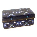 A CHINESE LATE QING DYNASTY CLOISONNÉ BOX AND COVER Decorated with symmetrical floral branches and