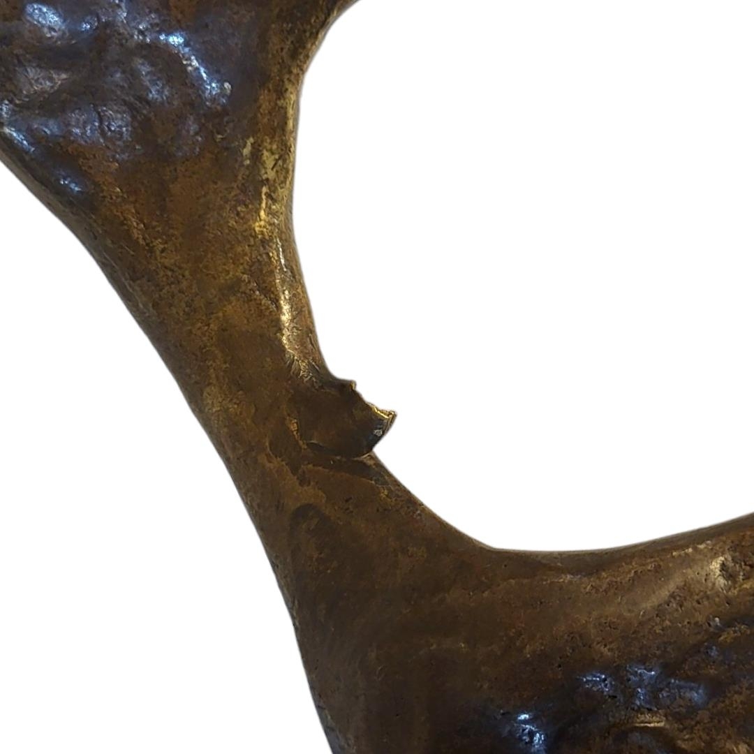 A 20TH CENTURY BRONZE SCULPTURE OF A BALLET DANCER Contemporary form with elongated li ba. (approx - Image 3 of 3