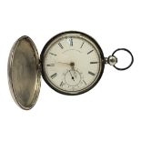 W. KNIGHT OF LONDON, A VICTORIAN FULL HUNTER POCKET WATCH Circular white dial with subsidiary