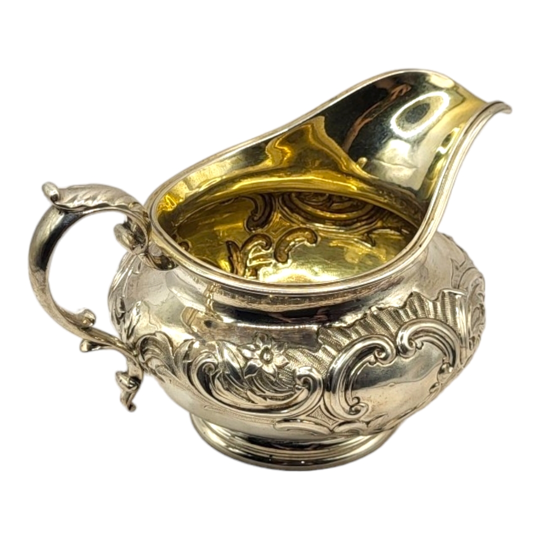 J. WRANGHAM & WILLIAM MOULSON, A 19TH CENTURY WILLIAM IV SILVER MILK JUG, HALLMARKED LONDON, 1837 - Image 2 of 4