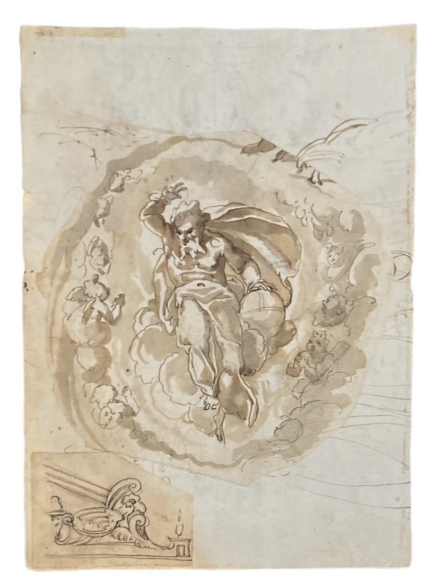 MANNER OF LUCA GIORDANO, NAPLES, 1634 - 1705, 17TH CENTURY ITALIAN PEN, INK AND WASH DRAWING