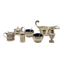 JOHN, EDWARD, WALTER & JOHN BARNARD, A PAIR OF VICTORIAN SILVER SALTS, HALLMARKED LONDON, 1872,